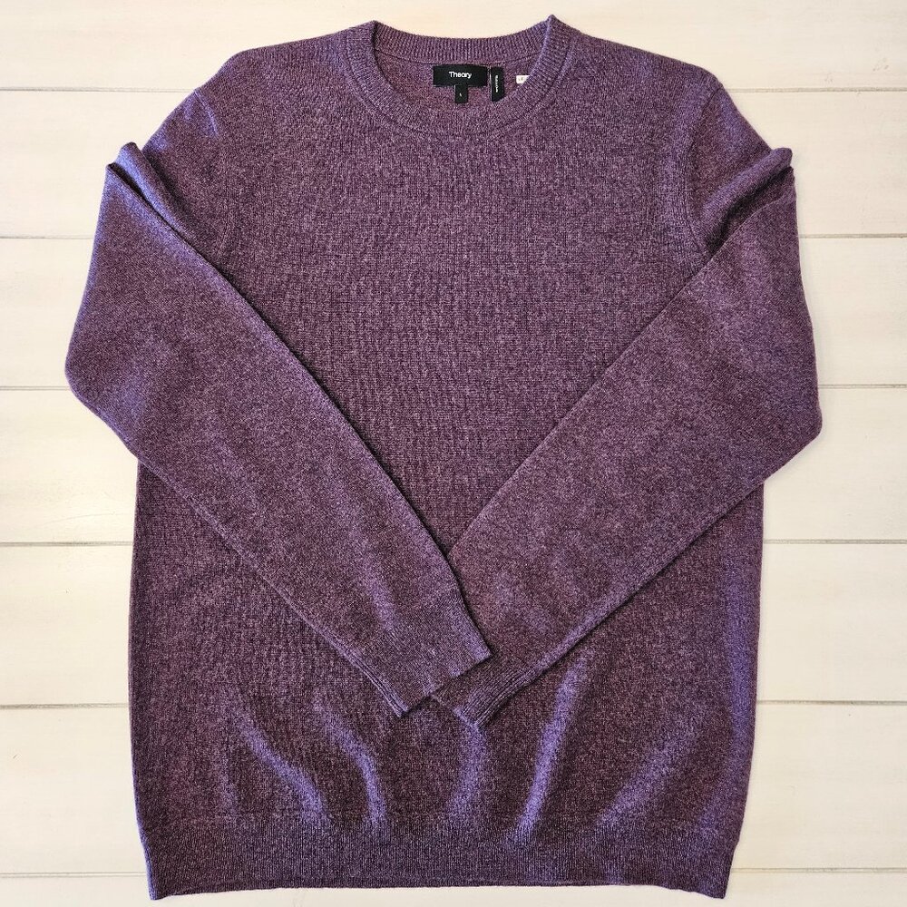Theory Purple Cashmere Crewneck Sweater - Size Large